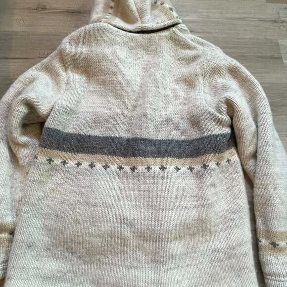 Kyber Outerwear 100% wool coat hooded zip up tan Women's 2xl Nepal - Picture 9 of 9